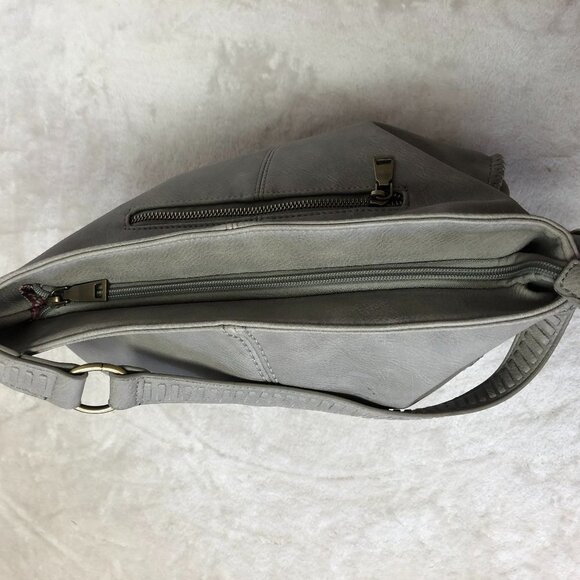 ANTIK Kraft Grey Stitched Hobo Purse - Picture 8 of 16